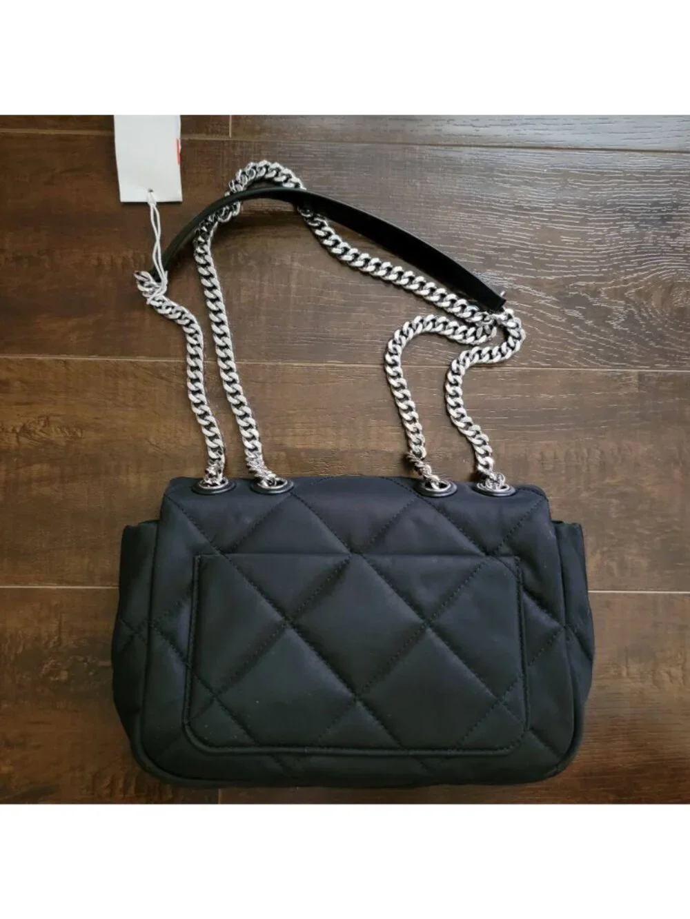Tory Burch Willa Small Quilted Nylon Shoulder Bag Luxury Contemporary Black